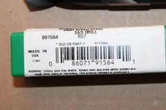 PRECISION TWIST DRILL 091564 1-0 HSS REDUCED SHANK 3 FLAT &ndash; 6 3/8&Prime;- USA &ndash; NEW