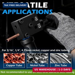 Brake Line Flaring Tool Kit 7-Piece, 3/16&Prime; 1/4&Prime; SAE Double & Bubble Flare Tool,