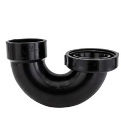 RecPro RV Shower Drain and Bathtub P Trap | Plumbing Black