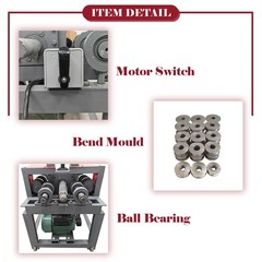220V 1PH Heavy-Duty Pipe Bender Greenhouse Square Pipe/Round Pipe Bender 2.2KW