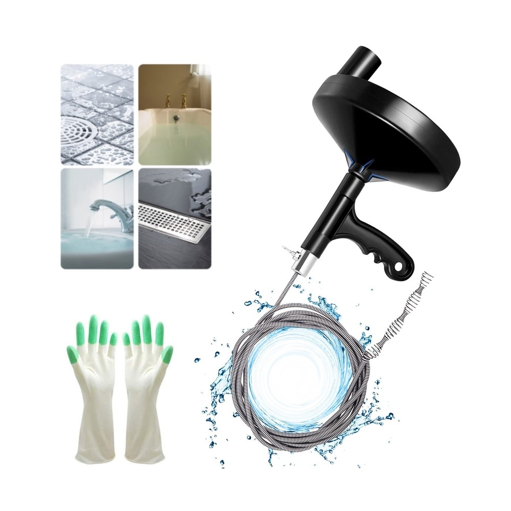 Drainsoon Auger 25 Foot, Plumbing Snake Drain Auger Sink Auger Hair Clog Remo&hellip;