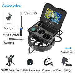 200FT 5mm Sewer Camera 10.1 Inch + Locator