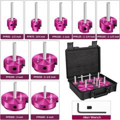 9 Pcs PVC Pipe Reamer Kit,Pvc Fitting Saver Plastic Pipe Reamer Tool Kit,Hub Soc