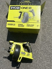 RYOBI ONE+ 18V Cordless Drain Auger w/ 25 ft Cable, LED Light, Auto Feed P4001