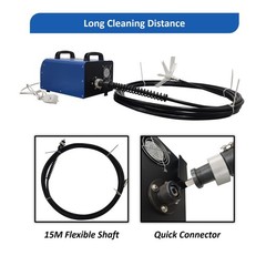 Portable 2&Prime;-40&Prime; HVAC Duct Cleaning Machine 49ft Flexible Shaft w Rotating Brush