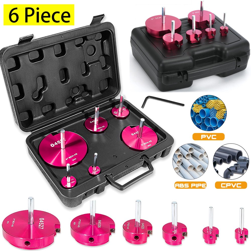 PVC Pipe Reamer Plastic PVC Pipe Fitting Saver Kit 1/2&Prime; Drills PVC Socket Saver