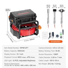 Sewer Camera 165 ft/50m Self-Leveling Drain Camera with 10.1&Prime; Touchscreen