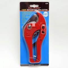 PVC Pipe Cutter 1-5/8&Prime; Heavy-duty Ratcheting Cutting PVC PEX Plastic