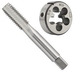 5/811 UNC HSS Tap Die Set Machine Thread Round Right Hand Tool Kit Hardware