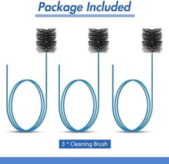 3 Pcs Condensate Trap Flexible Drain Brush, 48 Inch AC Drain Line Cleaning Brush