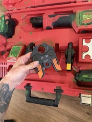 Milwaukee M18 Short Throw Press Tool 2674-20 PEX Crimp Kit w/ Jaws &ndash; Great Cond!