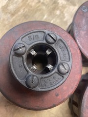 3x Ridgid 12-R Die Heads W/ Dies. 1/4, 3/8, 1/8 Size
