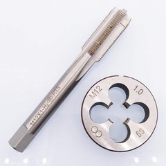 HSS M12 x 1mm Tap and M12 x 1.0mm Die Metric Thread Right Hand
