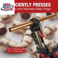 Battery Powered Mini Copper Crimper Tool 32KN for 1/2&Prime; 3/4&Prime; 1&Prime; Tubes