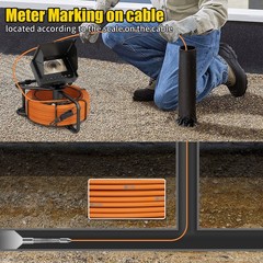 30M Sewer Pipe Inspection Camera, DVR Pipeline Industrial Endoscope 4.3&Prime;in IP68