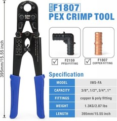iCrimp F1807 PEX Crimper, Copper Pipe Crimping Tool Kit ,PEX Tubing Cutter