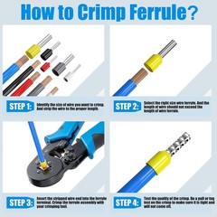 Luney Crimping Tool Set with 1250PCS Wire Ferrules, Self-Adjustable Ratchet Plie
