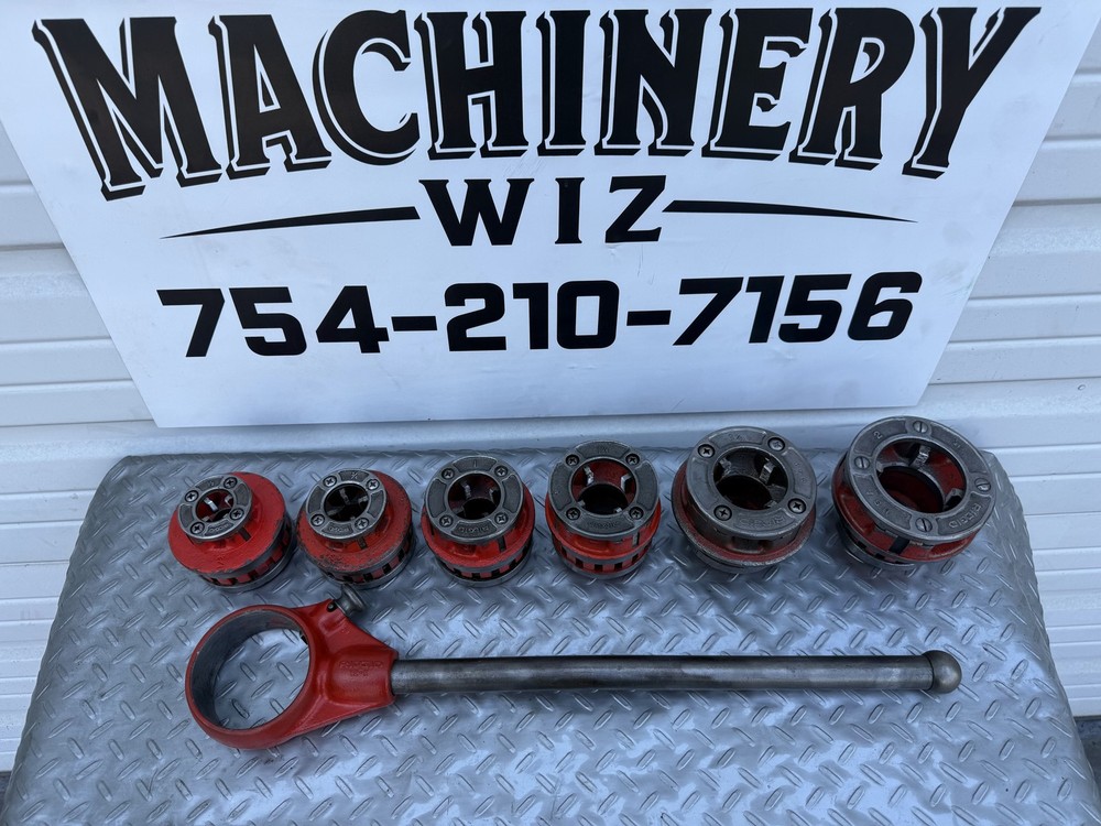 RIDGID 12R 1/2&Prime; &ndash; 2&Prime; Pipe Threading Threader 6 Die Set L@@K #4