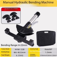 HHW-22B Manual Pipe Bender, Metal Pipe Bending Tool, 90&deg; Copper Pipe Bender