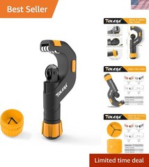 Compact Pipe Cutter with Deburring Tool &ndash; Sharp Cuts for Copper & Aluminum Pipes