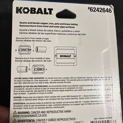 Kobalt Inner/Outer Reamer 1/8&rdquo; in to 1-5/8&rdquo; in OD. 6242646 new (228)