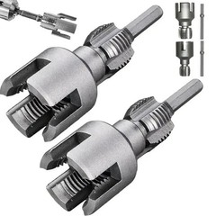 2Pcs 1/2&rdquo;&3/4&rdquo; Water Pipe Integrated Internal & External Pipe Threading Tool