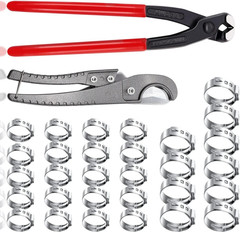 Pex Crimping Clamp Cinch Tool Kit 20PCS 1/2&Prime; 10Pcs 3/4&Prime; Clamps & Pipe Cutter New