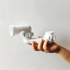 Bath Shower Drain Low Profile p Trap 1 1/2&Prime; Flat Kit for White