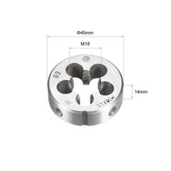 M18 x 1.5 Round Die Left-hand Thread Machine Threading Die 45mm OD Alloy Steel