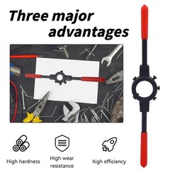Round Die Stock Handle Wrench Threading Holder For Metric M12M16 38mm OD