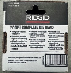 RIDGID 36895, Model 00-R 3/4&Prime; NPT Die Head