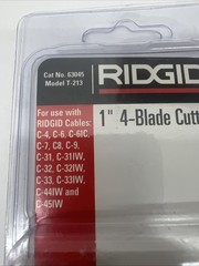 Ridgid 63045 T-213 1&Prime; Sectional Cable 4-Blade Cutter for K-50 Sectional Machine