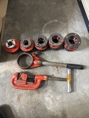 RIDGID Set Lot 1/2&rdquo;-1 1/2&rdquo; 12r Threading Threader Die Set Kit 1A Pipe Cutter