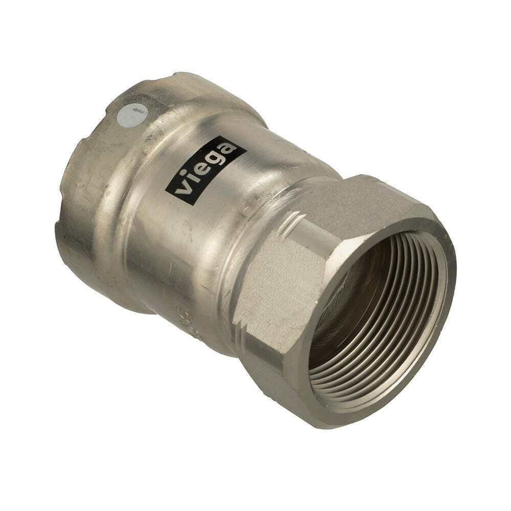 Viega MegaPress 316 FKM FPT Adapter &ndash; 1/2&Prime; x 1/2&Prime; (FPT) [91240]