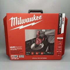 Milwaukee 2572B-21 AIRSNAKE M12 Cordless Drain Cleaning Air Gun Kit with Battery