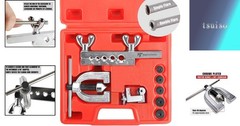 Double & Single Flaring Tool Set in Compact Case &ndash; 5 Adapters Included