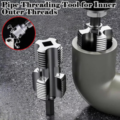 Pipe Threading Tool for Inner & Outer Threads, 2-in-1 Pipe Threader Cutter &ndash; &hellip;
