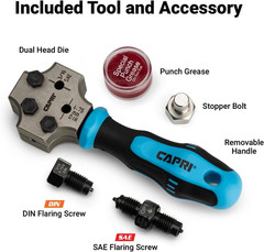3/16 In. Dual Head Flaring Tool, Makes 4.75 Mm ISO/DIN Bubble Flare and 3/16&Prime; SA