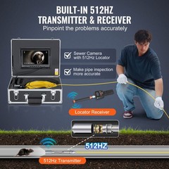 Sewer Camera 36X Zoom 9in HD 165ft Cable Self-Leveling