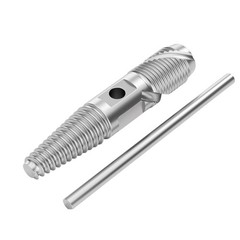 Broken Screw Extractor with Rod Threaded Tool Stripped for Plumbers, Mechanics