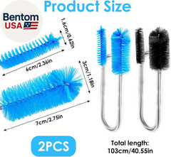 2 Pcs Flexible Drain Pipe Cleaning Brush, 36&Prime; Extra Long Double Ended Nylon Bris