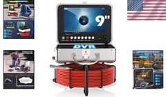 1080P HD Sewer Camera with 9&Prime; Monitor & 100ft Cable &ndash; Waterproof Inspection Tool