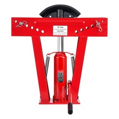Manual Hydraulic Pipe Bender 12ton 1/2-2in 90-180deg,6 Dies,Adjustable