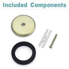 BESTILL Single Hole Bathtub Drain Overflow Plate Kit，Brushed Gold Brushed