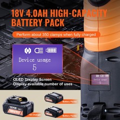 1/2&Prime;-2&Prime; Pro Press Tool 18V with 6 Pro Press Jaws 2pcs 4AH Battery Fast Charger