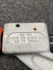 Used Rigid No. 154 Pipe Cutter 1-7/8 To 4-1/2 OD 48 To 116mm