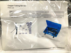 COPPER TUBING BENDING KIT 25TBD001-AL-0611 Multi-Size Tube Bender w/ Black Case