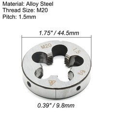 M20 x 1.5 Right Hand Thread Die, Alloy Steel for Thread Repair