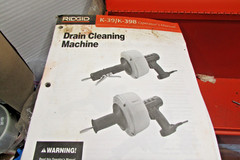 Ridgid Kollmann K-38B 12V Snake Drain Cleaner, 2 batteries, charger, NOT TESTED