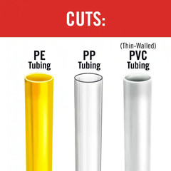 1-1/4 In. and 1-1/2 In. PTEC 3000 Versatile Thin Wall PE, PP, PVC Plastic Tubing